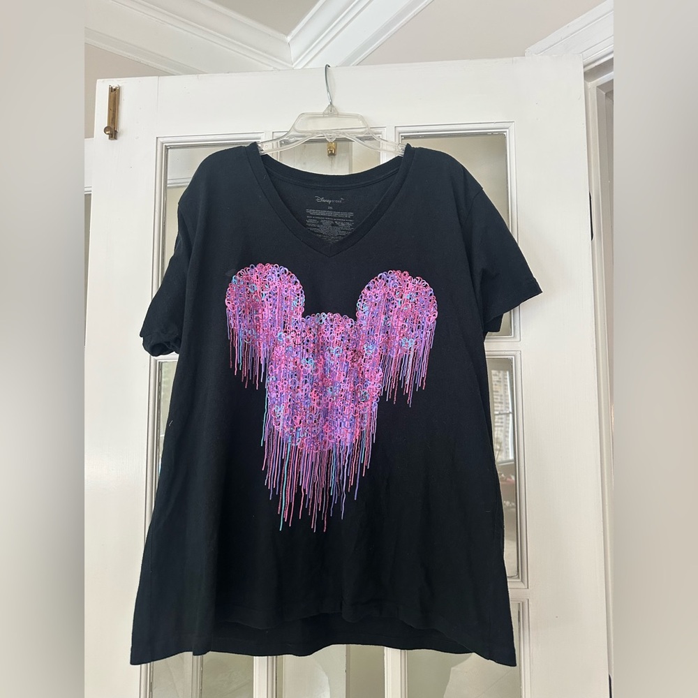 Disney Black Crewneck T-Shirt